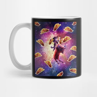 Cowboy Space Cat On Goat Unicorn - Taco Mug